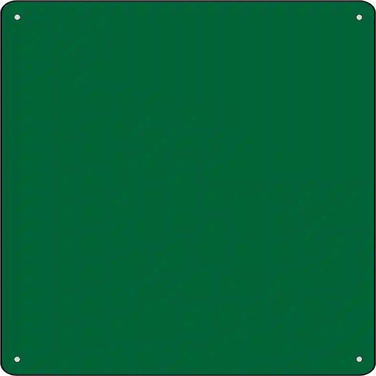 Green Solid Novelty Metal Square Sign