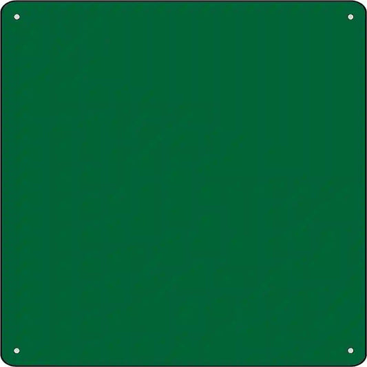 Green Solid Novelty Metal Square Sign