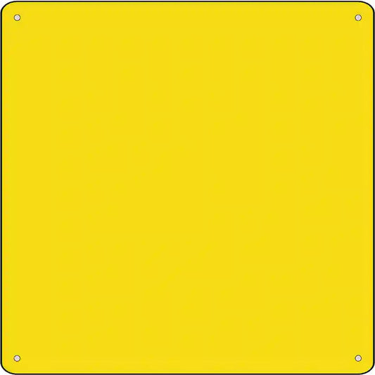 Yellow Solid Novelty Metal Square Sign