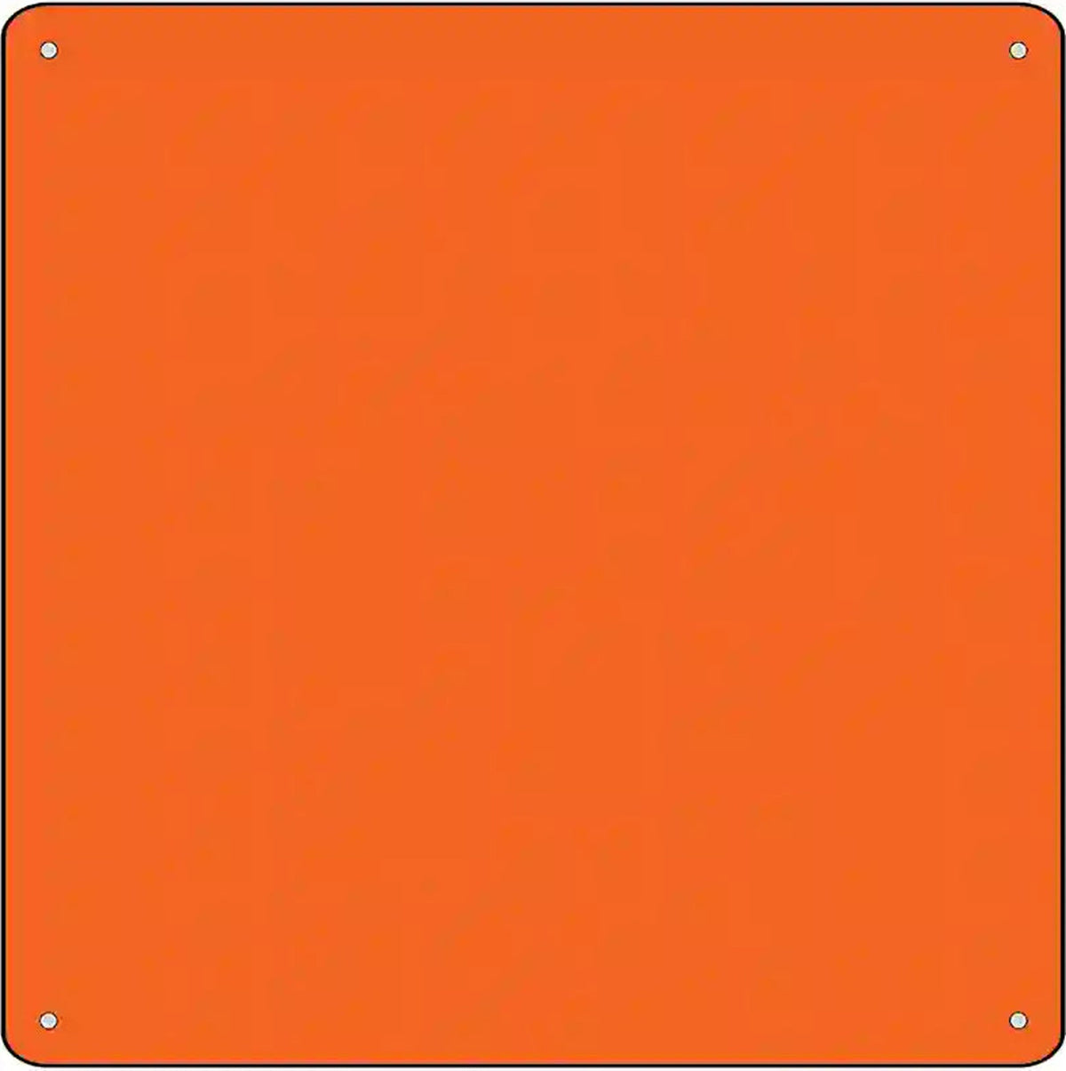 Orange Solid Novelty Metal Square Sign