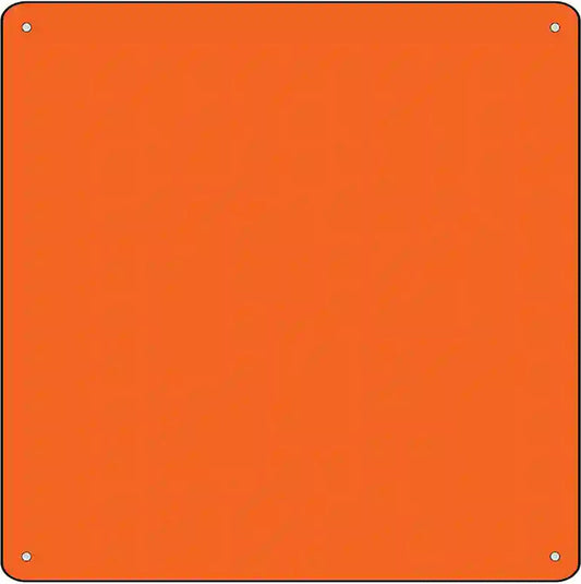 Orange Solid Novelty Metal Square Sign