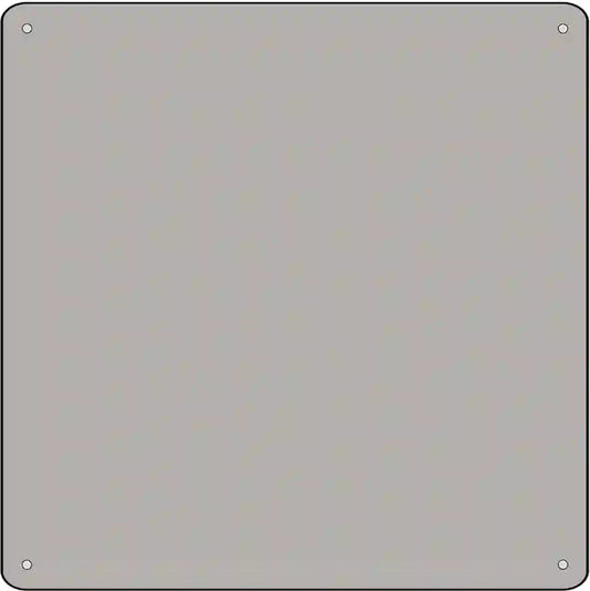 Gray Solid Novelty Metal Square Sign