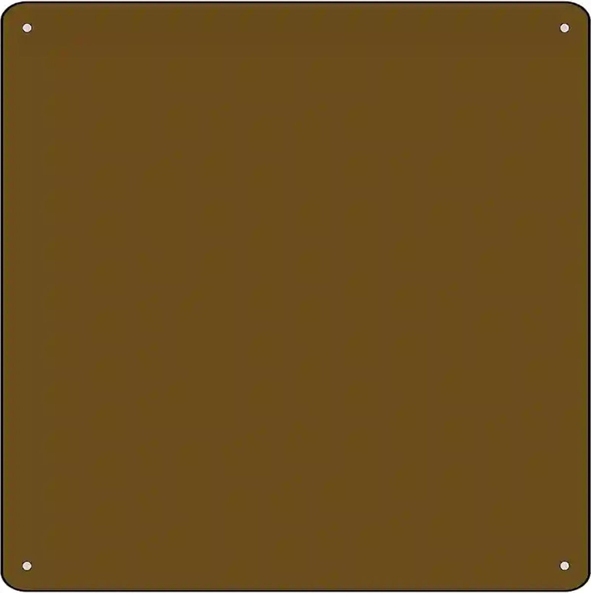 Brown Solid Novelty Metal Square Sign