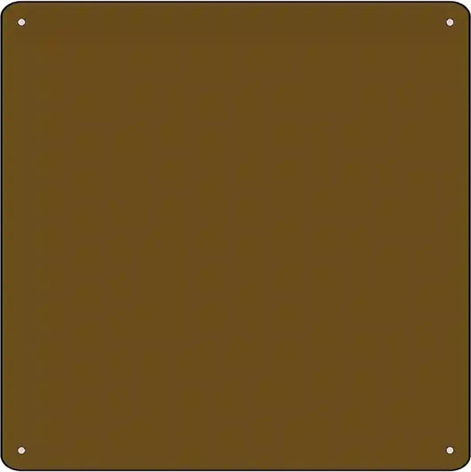 Brown Solid Novelty Metal Square Sign