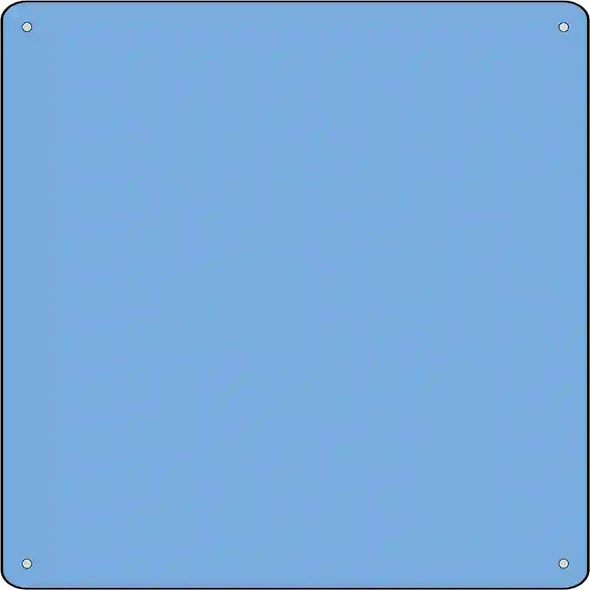 Light Blue Solid Novelty Metal Square Sign