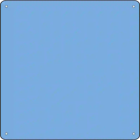Light Blue Solid Novelty Metal Square Sign