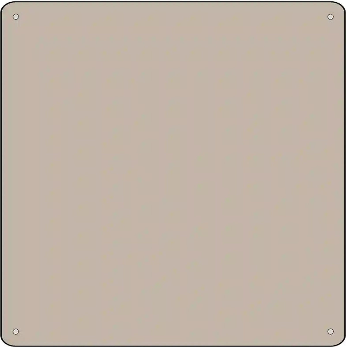 Tan Solid Novelty Metal Square Sign