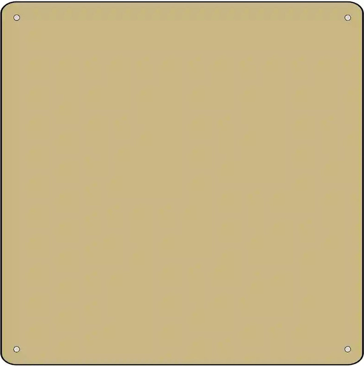 Gold Solid Novelty Metal Square Sign