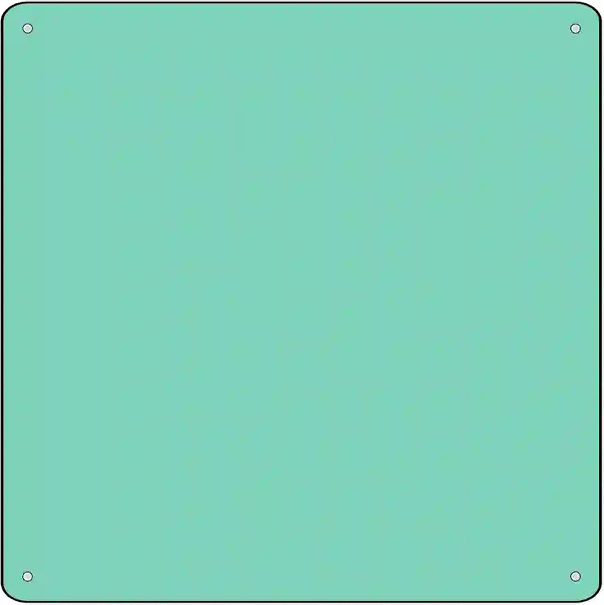 Mint Solid Novelty Metal Square Sign