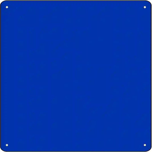 Blue Solid Novelty Metal Square Sign