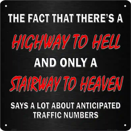 Traffic Numbers Novelty Metal Square Sign