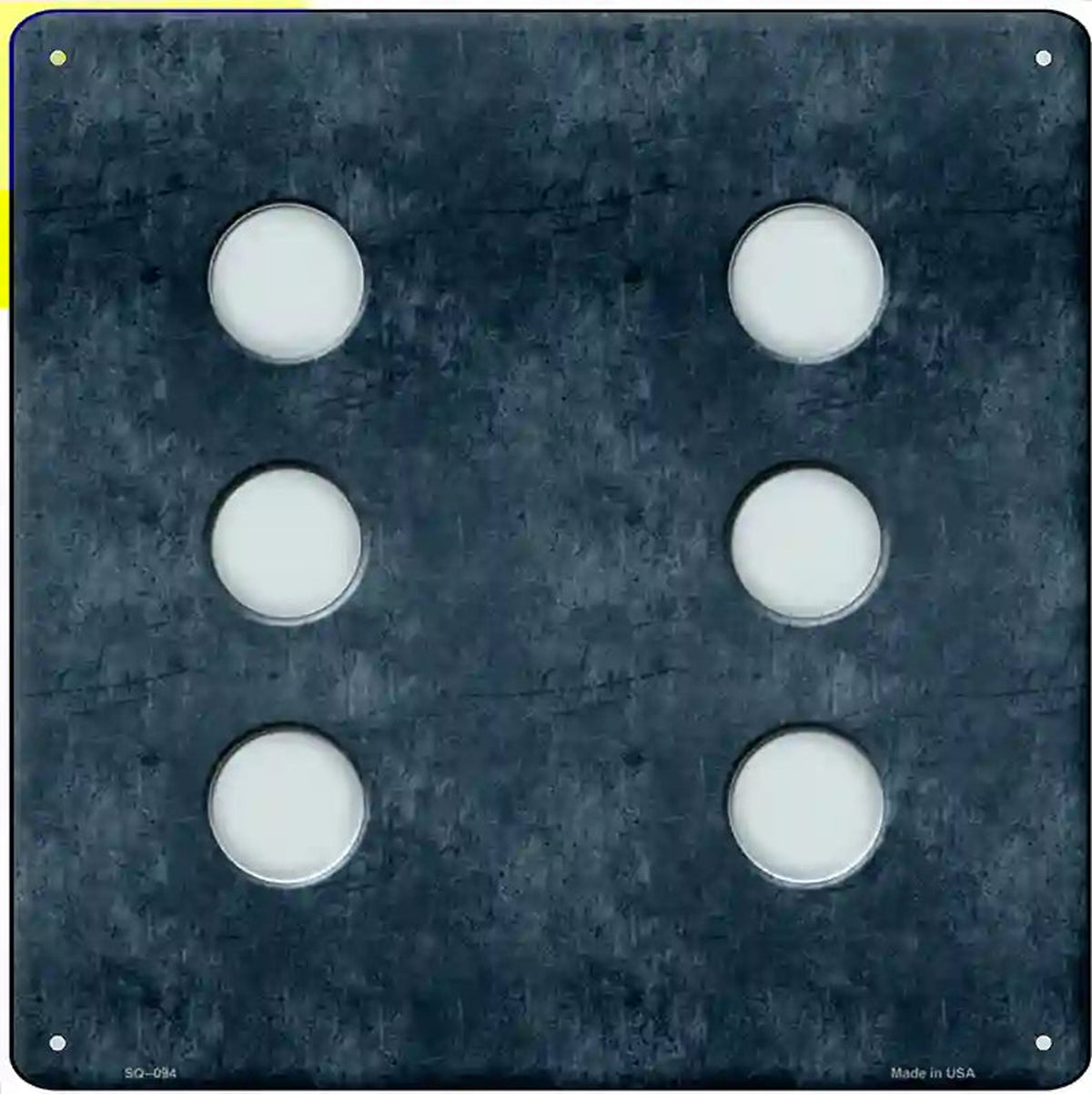 Dice Roll 6 Novelty Metal Square Sign