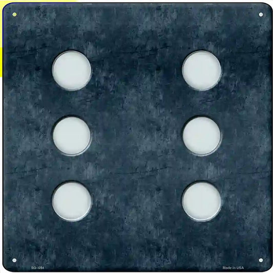 Dice Roll 6 Novelty Metal Square Sign