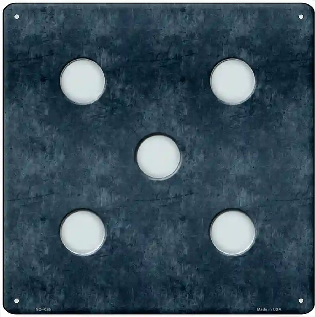 Dice Roll 5 Novelty Metal Square Sign