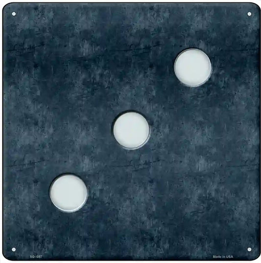 Dice Roll 3 Novelty Metal Square Sign