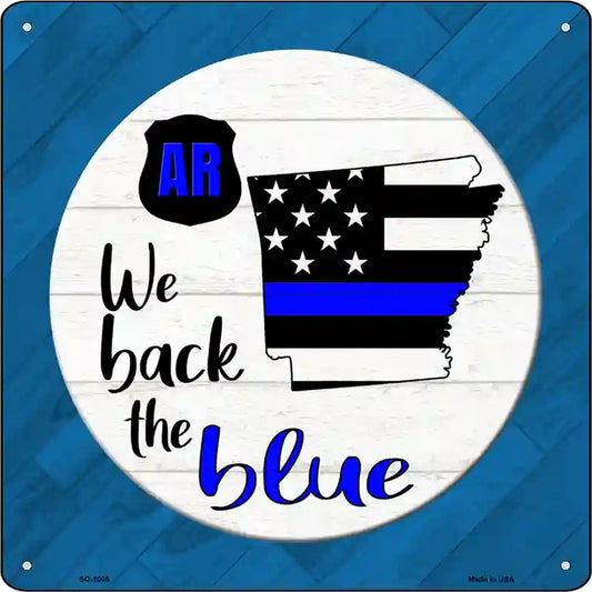 California Back The Blue Novelty Metal Square Sign