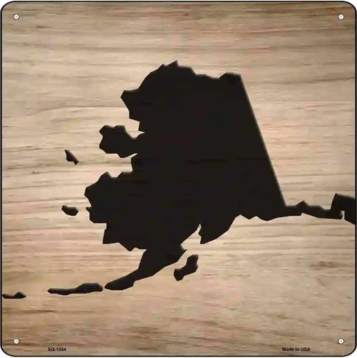 Alaska Shape Letter Tile Novelty Metal Square Sign