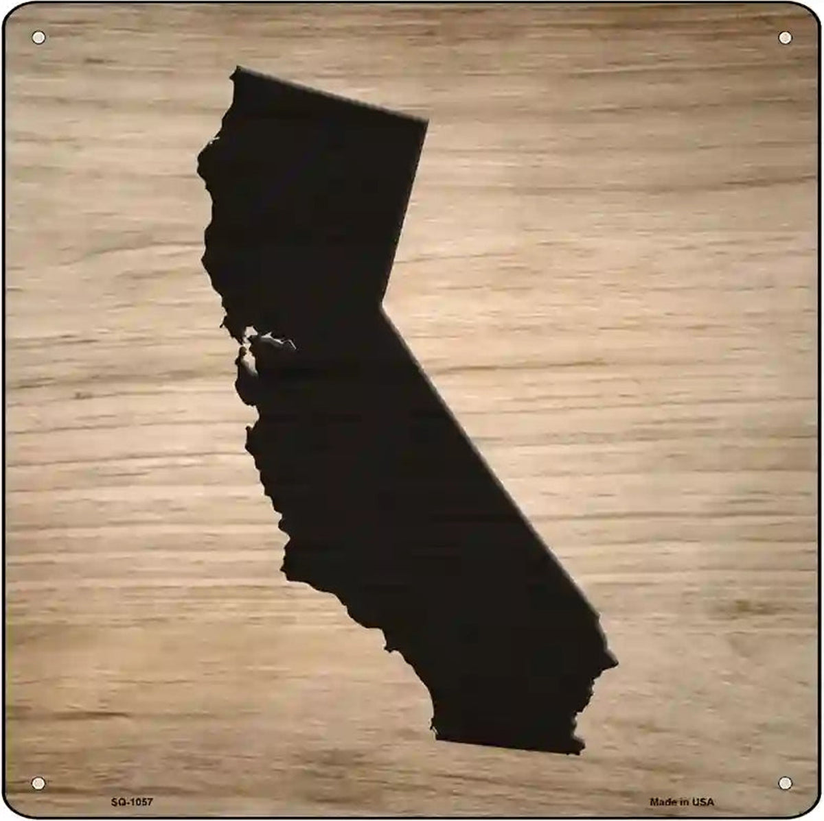 California Shape Letter Tile Novelty Metal Square Sign