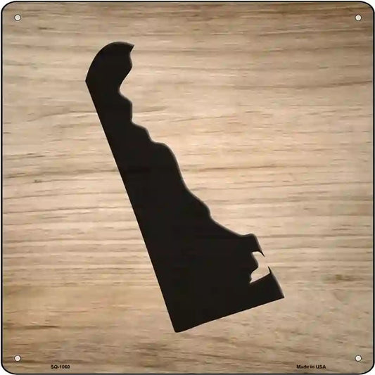 Delaware Shape Letter Tile Novelty Metal Square Sign