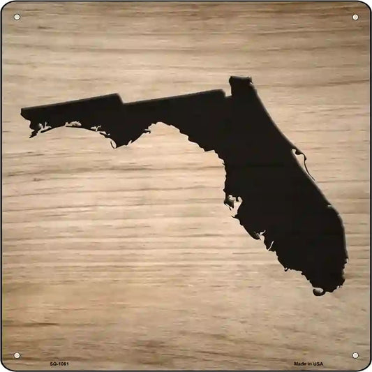 Florida Shape Letter Tile Novelty Metal Square Sign