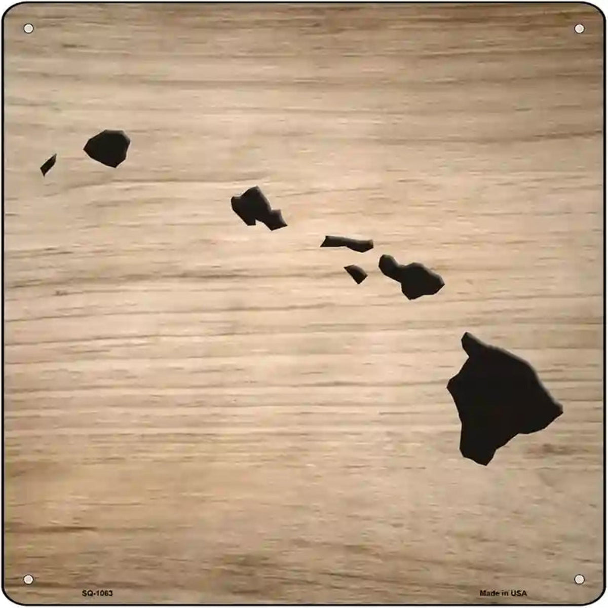 Hawaii Shape Letter Tile Novelty Metal Square Sign