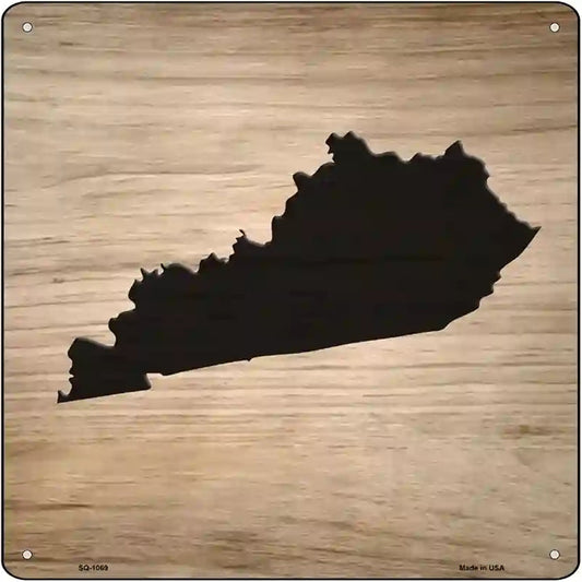 Kentucky Shape Letter Tile Novelty Metal Square Sign
