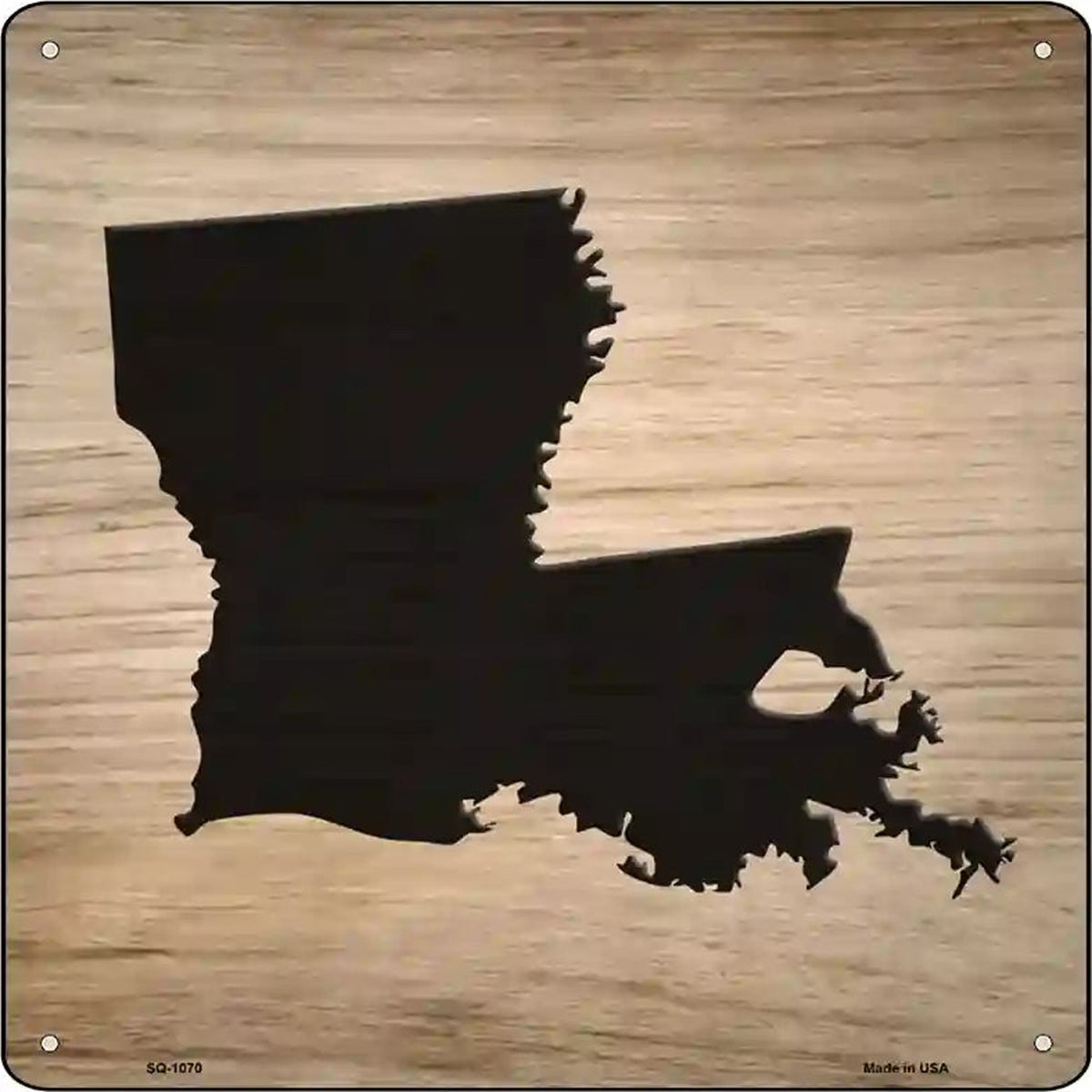 Louisiana Shape Letter Tile Novelty Metal Square Sign