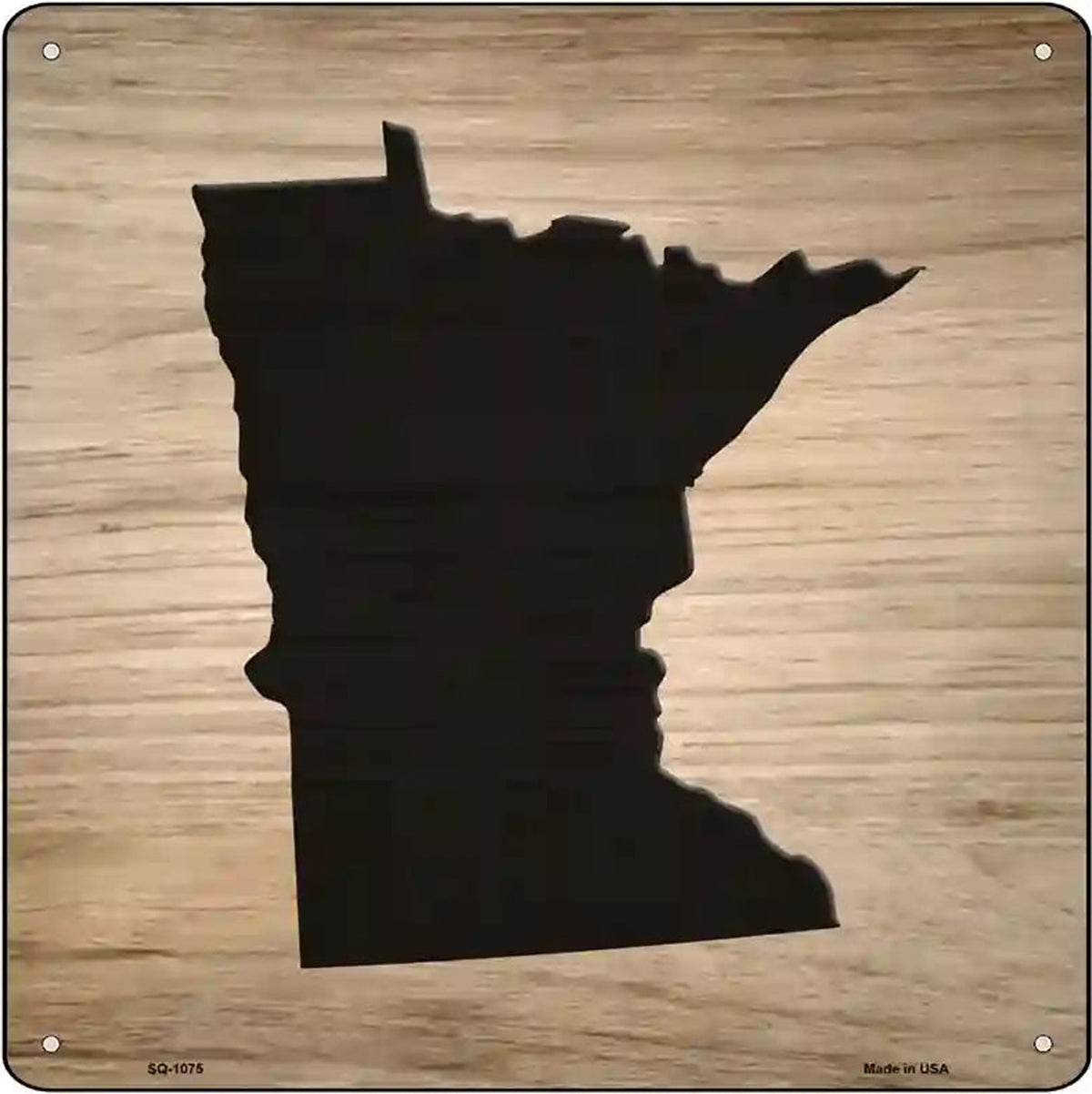Minnesota Shape Letter Tile Novelty Metal Square Sign