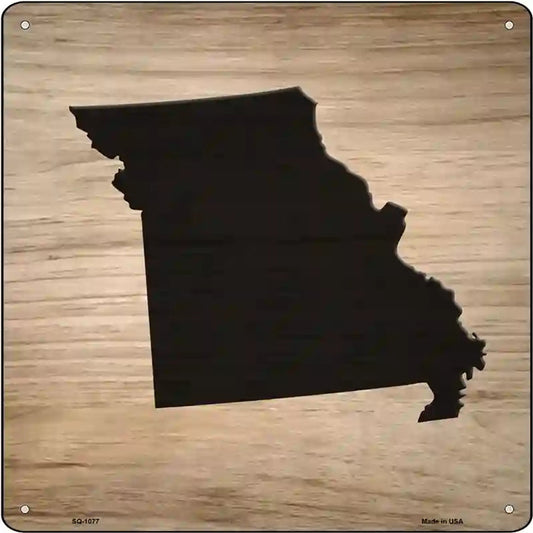Missouri Shape Letter Tile Novelty Metal Square Sign