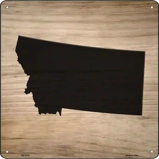 Montana Shape Letter Tile Novelty Metal Square Sign