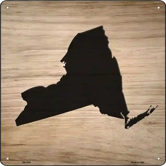 New York Shape Letter Tile Novelty Metal Square Sign