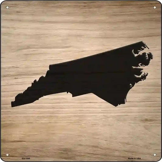 North Carolina Shape Letter Tile Novelty Metal Square Sign