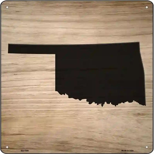 Oklahoma Shape Letter Tile Novelty Metal Square Sign
