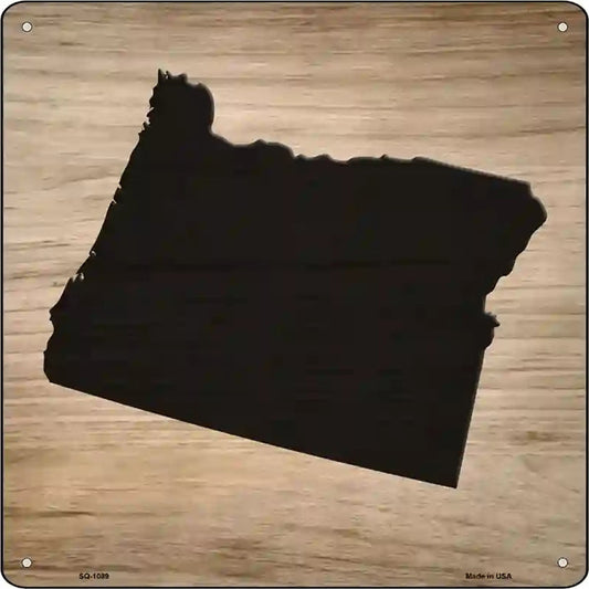 Oregon Shape Letter Tile Novelty Metal Square Sign