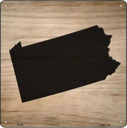 Pennsylvania Shape Letter Tile Novelty Metal Square Sign