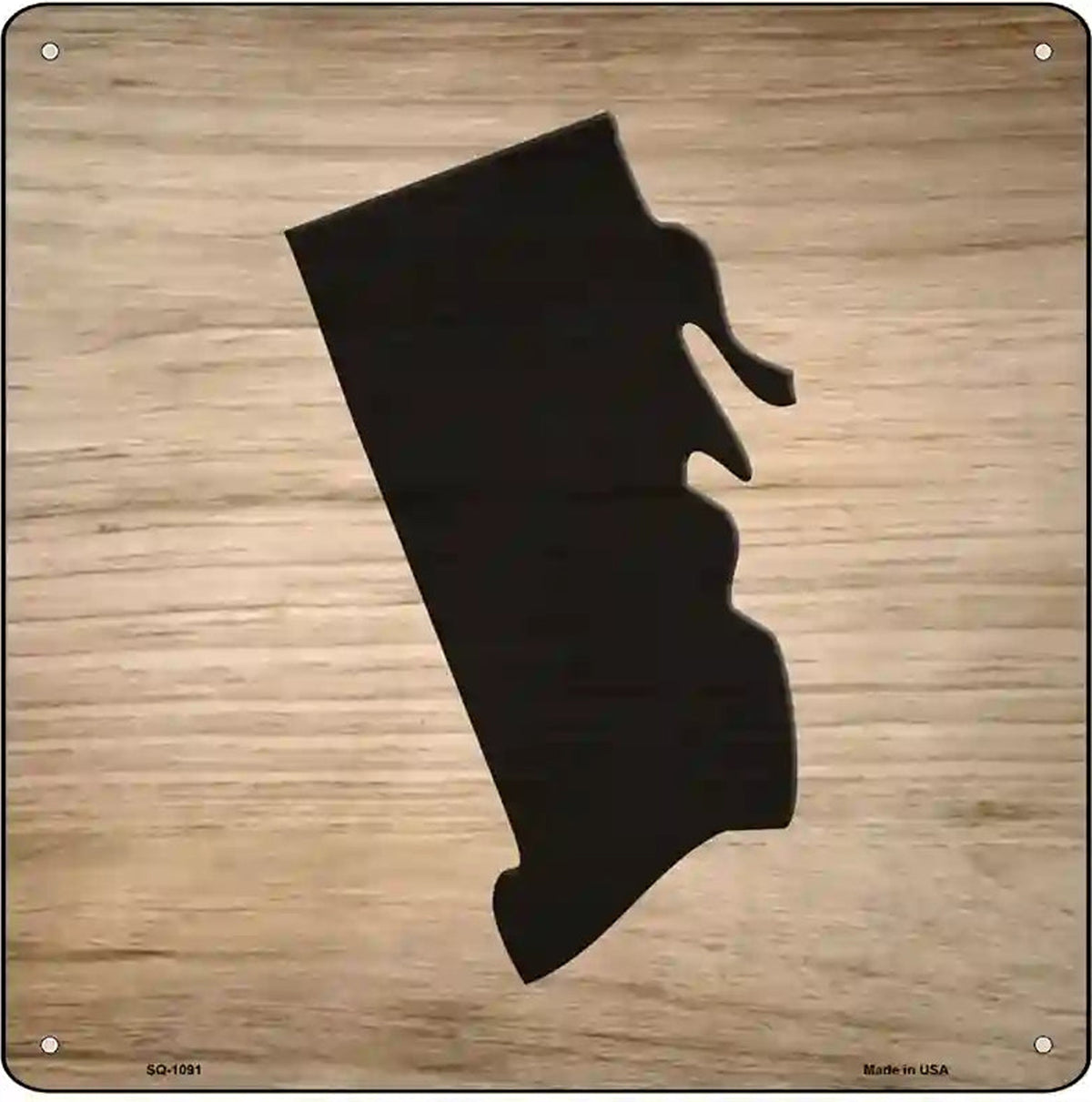 Rhode Island Shape Letter Tile Novelty Metal Square Sign