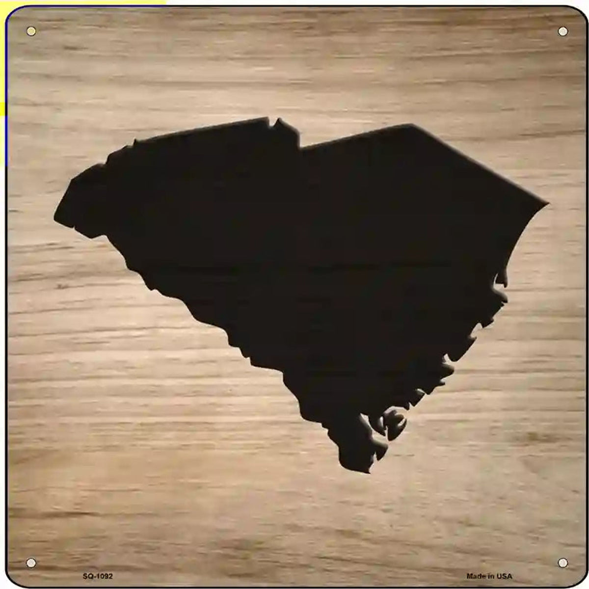 South Carolina Shape Letter Tile Novelty Metal Square Sign