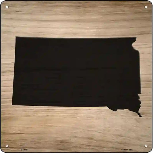South Dakota Shape Letter Tile Novelty Metal Square Sign