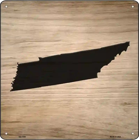 Tennessee Shape Letter Tile Novelty Metal Square Sign