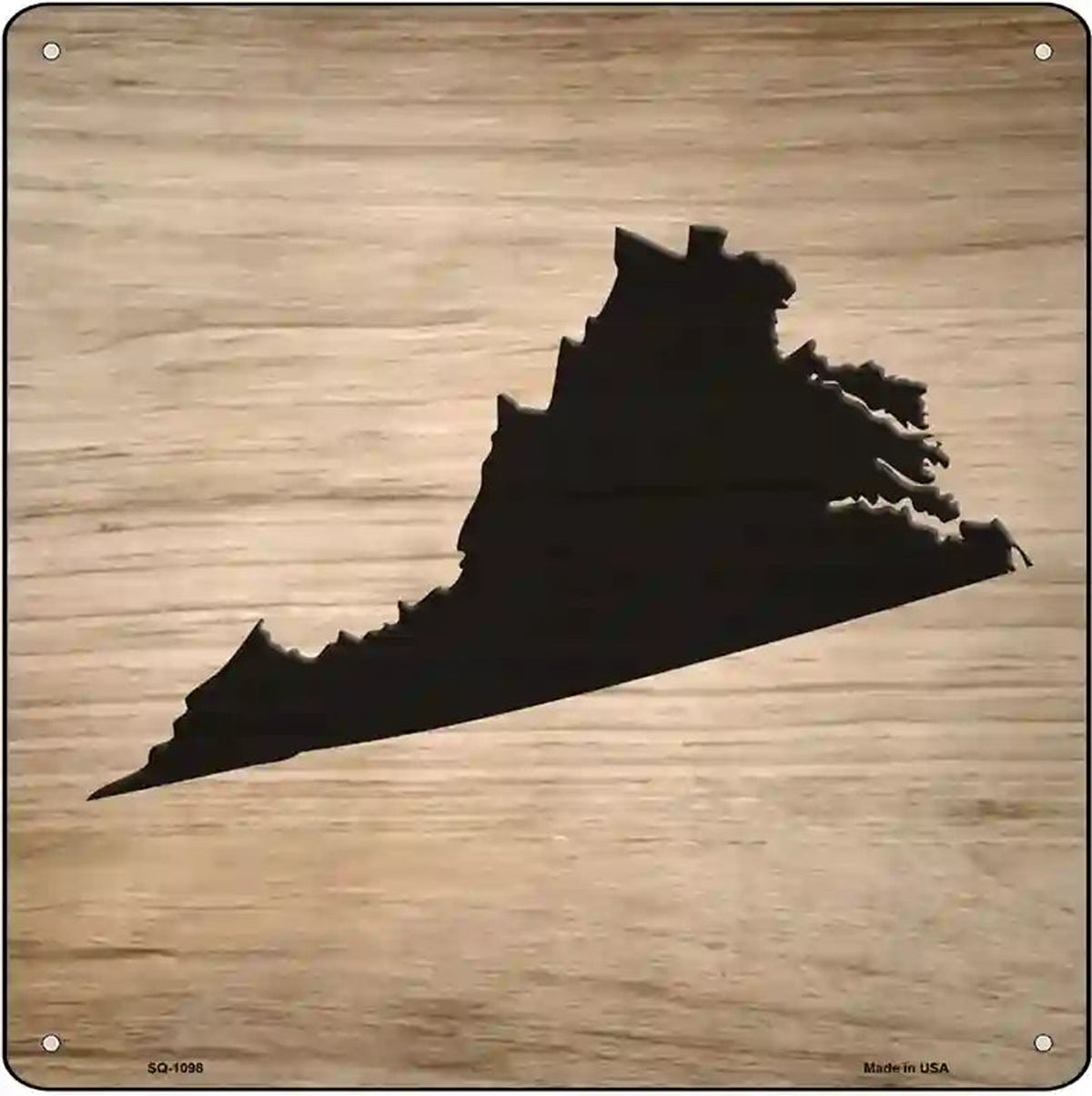 Virginia Shape Letter Tile Novelty Metal Square Sign