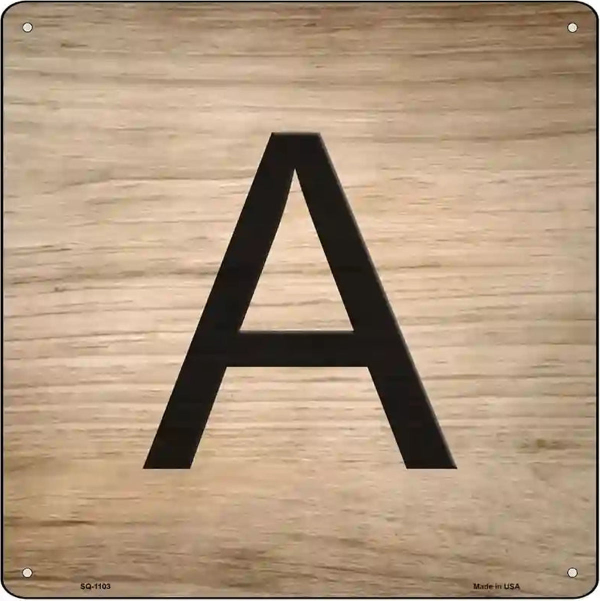A Letter Tile Novelty Metal Square Sign