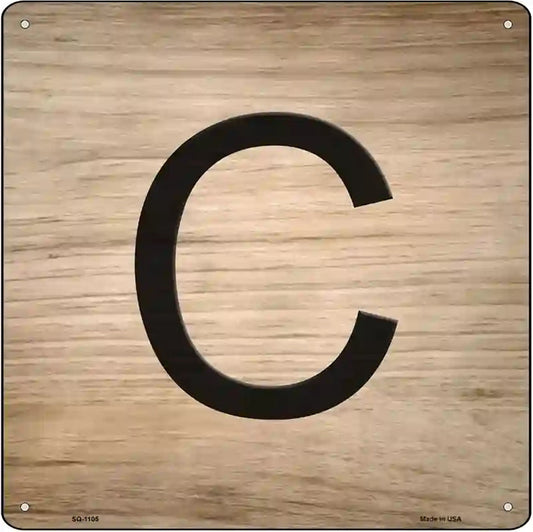 D Letter Tile Novelty Metal Square Sign
