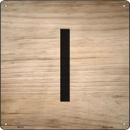 I Letter Tile Novelty Metal Square Sign