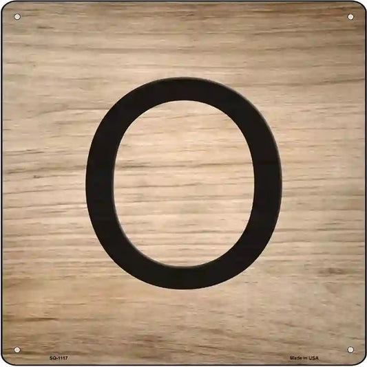 O Letter Tile Novelty Metal Square Sign