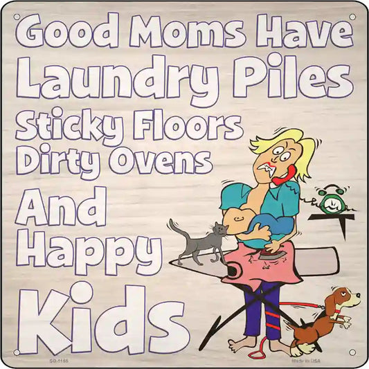 Good Moms Novelty Metal Square Sign