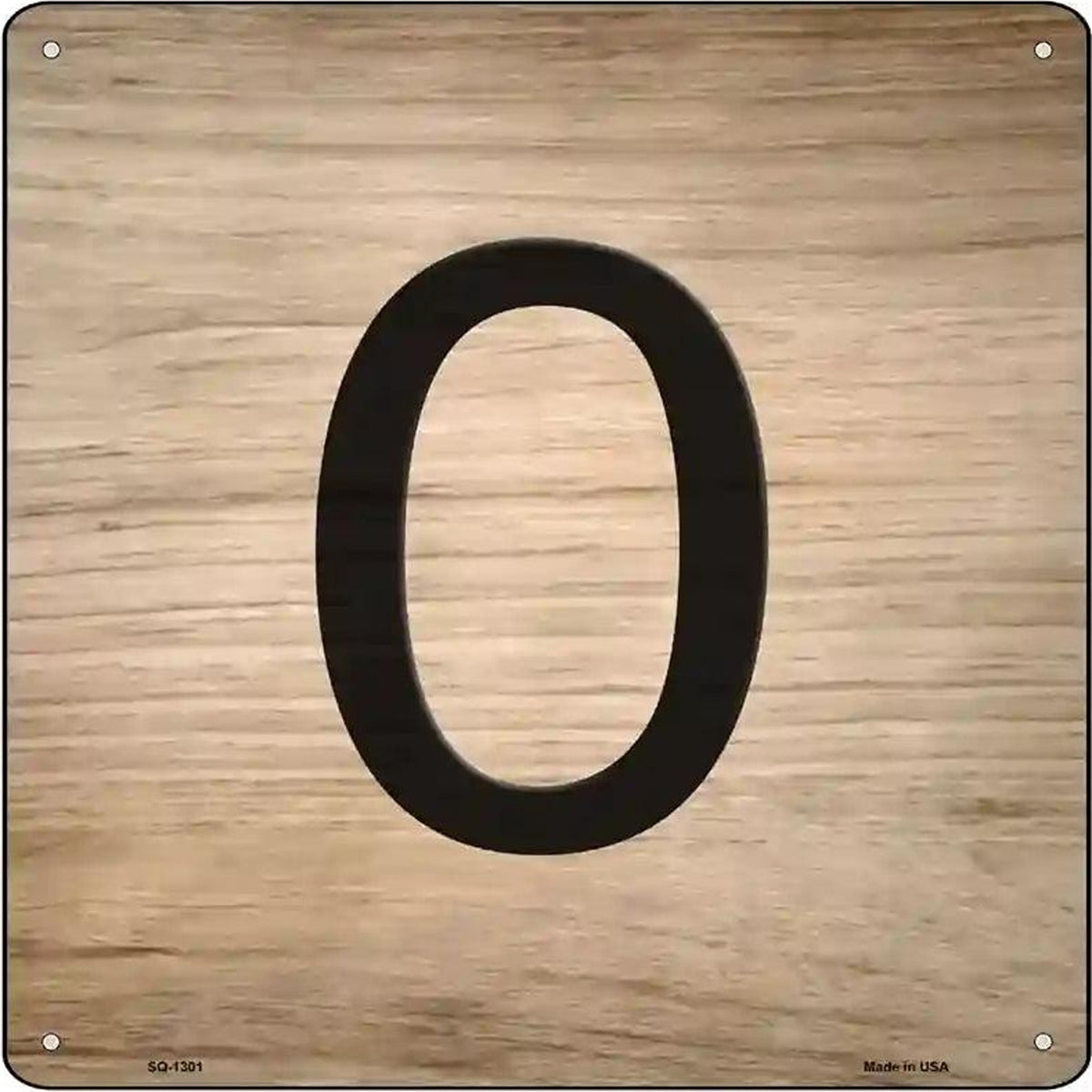 0 Number Tiles Novelty Metal Square Sign