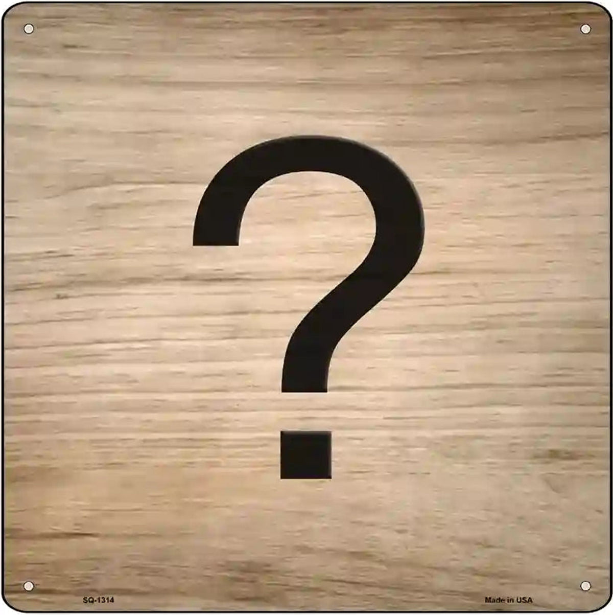 Question Mark Symbol Tiles Novelty Metal Square Sign