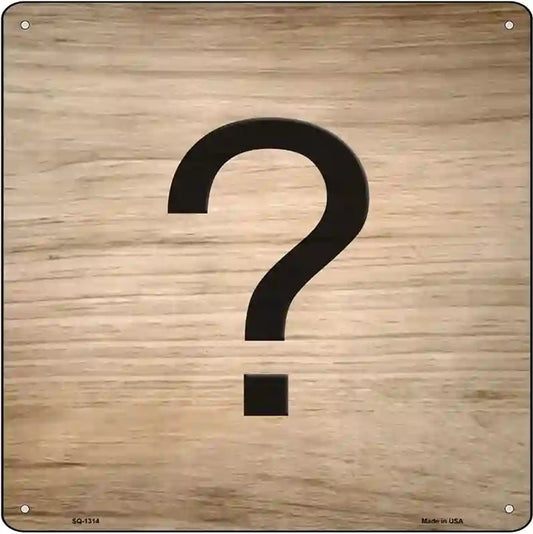 Question Mark Symbol Tiles Novelty Metal Square Sign