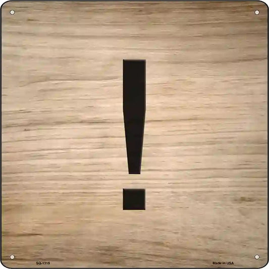 Exclamation Point Symbol Tiles Novelty Metal Square Sign