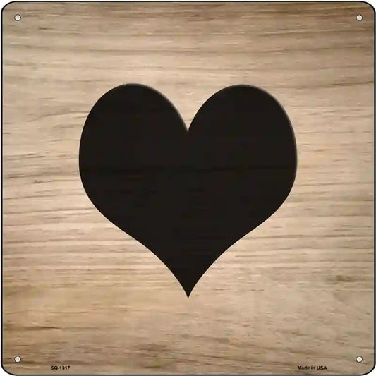 Heart Symbol Tiles Novelty Metal Square Sign